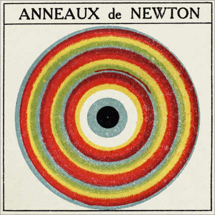 Plakat  Interferences: Rings by Isaac Newton, illustration from 1925 - Anonymous