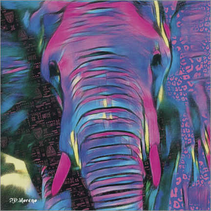 Plakat Psychedelic Elephant