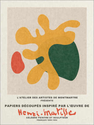 Galleritryk  Inspiré Henri Matisse I - L'ATELIER DES ARTISTES DE MONTMARTRE