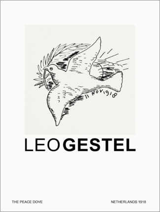 Print på skumplade  The Peace Dove (A Special Edition) - Leo Gestel