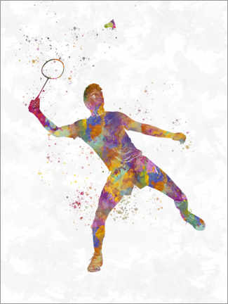 Plakat  Badminton player I - nobelart