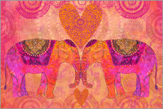 Galleritryk  Elephants in Love - Andrea Haase