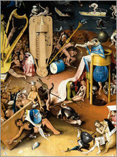 Selvklæbende plakat  Lysternes have, helvede (detalje) - Hieronymus Bosch