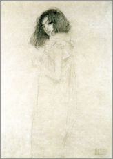 Selvklæbende plakat  Portrait of a young woman - Gustav Klimt