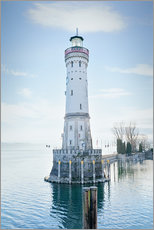Galleritryk  beautiful lighthouse at Lindau
