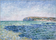 Selvklæbende plakat  shadows on the sea at Pourville - Claude Monet