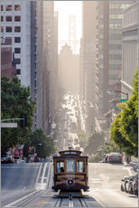 Selvklæbende plakat  Sporvogn i San Francisco - Matteo Colombo