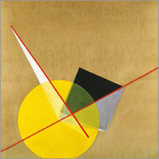 Selvklæbende plakat  Yellow Circle - László Moholy-Nagy