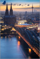 Lærredsbillede  Evening in Cologne - Martin Wasilewski