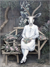 Selvklæbende plakat  Brud i haven - Sarah Morrissette