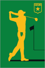 Akrylbillede  Male golfer - Bo Lundberg