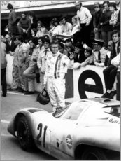 Print på skumplade  Le Mans, Steve McQueen