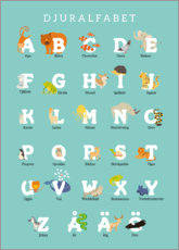 Galleritryk  Animal alphabet (Swedish) - Kidz Collection