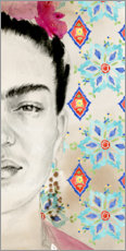 Lærredsbillede  Frida Kahlo Face - Jennifer Parker