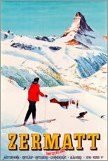 Lærredsbillede  Zermatt - Vintage Travel Collection