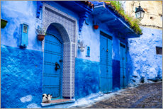 Plakat  Blue door in Chefchaouen, Morocco - Jolly Sienda