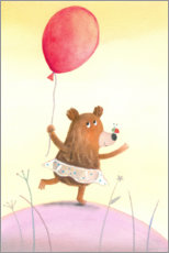 Selvklæbende plakat  Lille dansebjørn - Dubravka Kolanovic