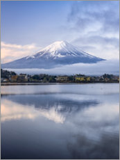 Plakat Mount Fuji im Winter
