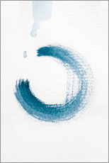 Selvklæbende plakat  Blue circle - Studio Nahili