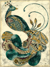 Print på skumplade  Royal Peacock I - Chariklia Zarris