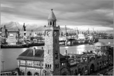 Akrylbillede  Port of Hamburg and St. Pauli Landungsbrücken - Sascha Kilmer