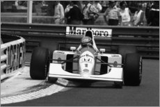 Plakat  Ayrton Senna, McLaren MP4/6B, Monaco Grand Prix 1992