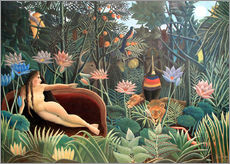 Selvklæbende plakat  Drømmen - Henri Rousseau