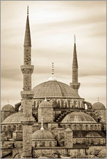 Galleritryk  the blue mosque in sepia (Istanbul - Turkey) - gn fotografie