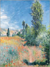 Print på skumplade  Landskab på Ile Saint-Martin - Claude Monet