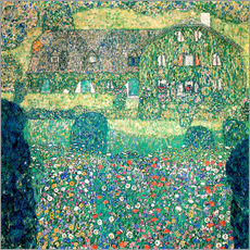 Selvklæbende plakat  Country house on Attersee lake - Gustav Klimt