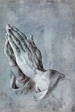 Selvklæbende plakat  Studie af Bedende hænder - Albrecht Dürer