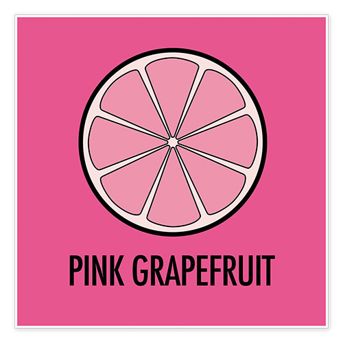Plakat Pink Grapefruit Juice