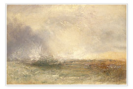 Plakat  Stormy Sea Breaking on a Shore - Joseph Mallord William Turner