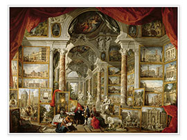 Plakat  Gallery with pictures of Modern Rome - Giovanni Paolo Pannini