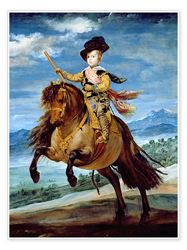 Plakat Prince Balthasar Carlos on horseback