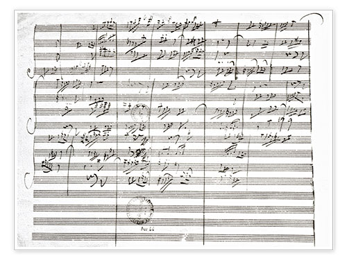 Plakat Score for the 3rd Movement of the 5th Symphony