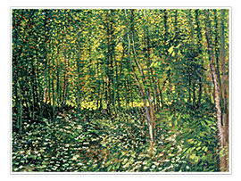 Plakat  Trees and Undergrowth - Vincent van Gogh