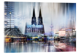 Akrylbillede  Cologne 2 - Städtecollagen