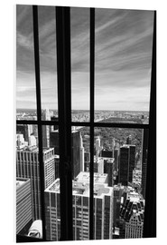 Print på skumplade  Udsigt til New York Central Park fra et vindue - Buellom