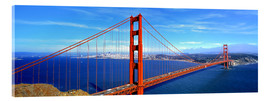 Akrylbillede  Golden Gate bridge from above - Ric Ergenbright