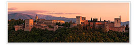 Plakat  Spain - Granada Alhambra Sunset - Tobias Richter