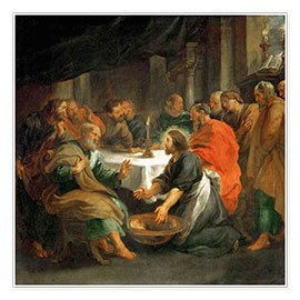 Plakat  The Washing of the Feet - Peter Paul Rubens