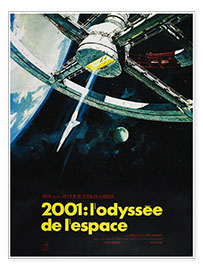 Plakat 2001: l'Odyssée de l'espace (Rumrejsen år 2001, fransk)