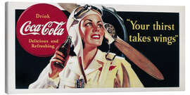 Lærredsbillede  Coca-Cola, your thirst takes wings