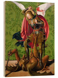 Print på træ  St. Michael dræber dragen - Josse Lieferinxe
