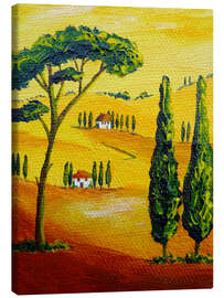 Lærredsbillede  Tuscany Landscape 2 - Christine Huwer