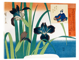 Akrylbillede  Summer, irises at Yatsuhashi - Utagawa Hiroshige