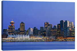 Lærredsbillede  Vancouver skyline at night - Rob Tilley