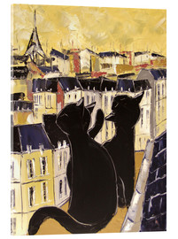 Akrylbillede  Cats on the rooftops of Paris - JIEL