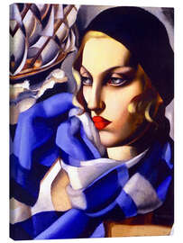 Lærredsbillede  The blue scarf - Tamara de Lempicka
